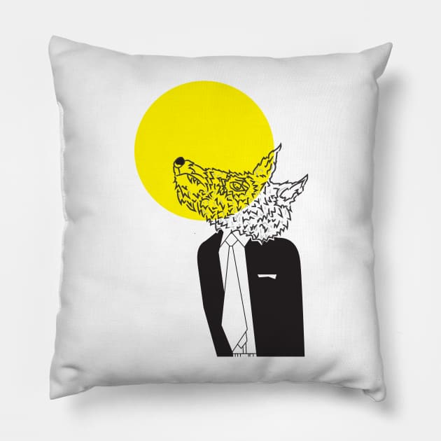 Wolf in Men's Clothing 3 Pillow by riomarcos