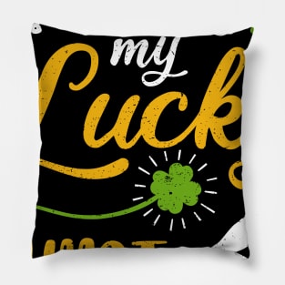 Wrestling This is My Lucky Shirt St Patrick's Day Pillow