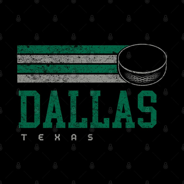 Dallas Hockey Retro Vintage Stripes by Ruffeli