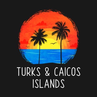 Turks And Caicos Islands Vacation Souvenir Sunset T-Shirt