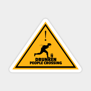 Drunken People Crossing Magnet