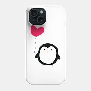 Heart Balloon Penguin Phone Case