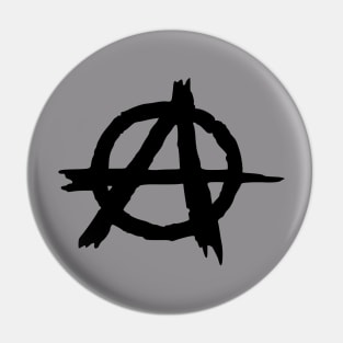 Black Anarchy Sign Pin