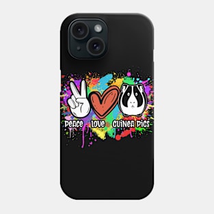 Peace Love Guinea Pigs Colorful Guinea Pig Phone Case