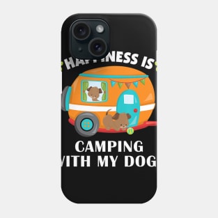 Funny Camping With My Dogs Puppy Fisherman Camper Gift Phone Case