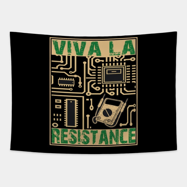 Funny Resistance Electronics Circuit Board Tapestry by shirtontour