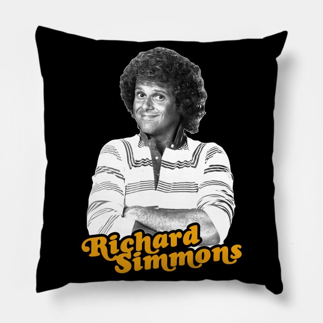 Young Richard Simmons ))(( Retro Fitness Icon Design Pillow by darklordpug