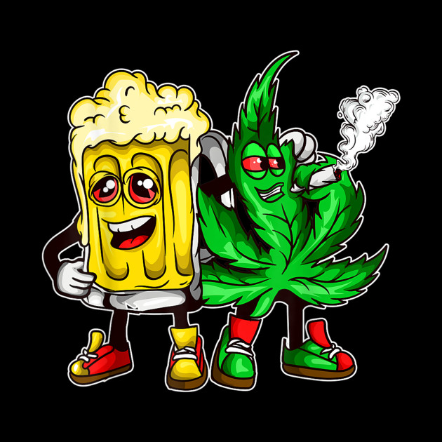 420 Pot Leaf Marijuana Bong Beer Drunk Weed Cannabis - Beer Day - Phone Case