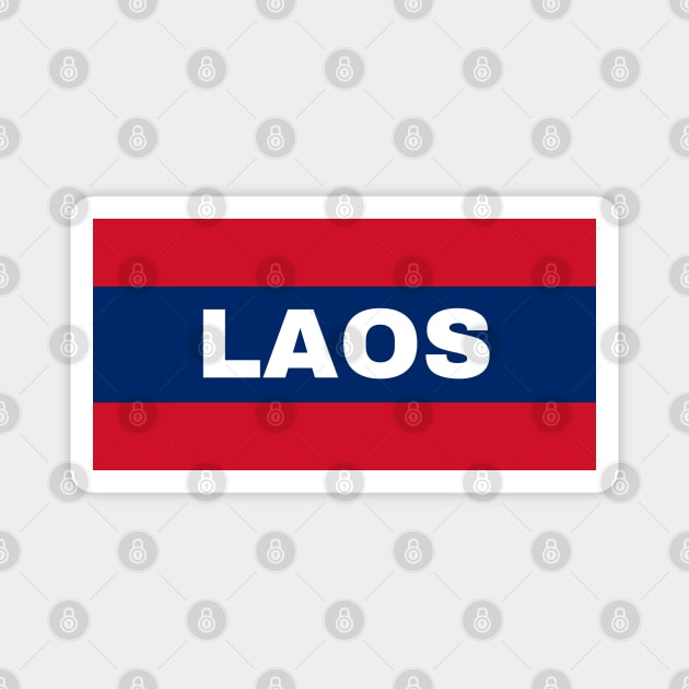 Laos Flag Colors Magnet by aybe7elf