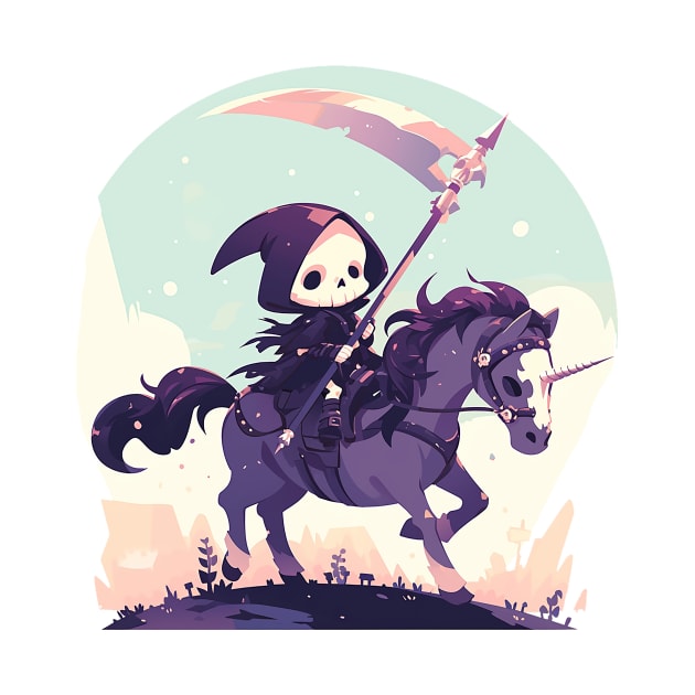 reaper on unicorn by StevenBag