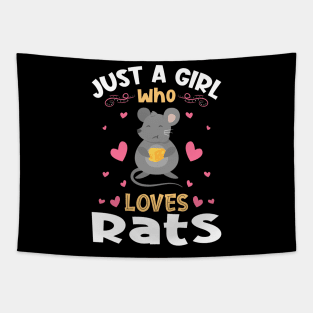 Just a Girl who Loves Rats Gift Tapestry