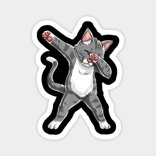 Dabbing Cat Funny Cats meme Kitty Kitten Dab Cat Lover Gifts Magnet by Zak N mccarville