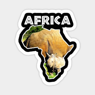 African Wildlife Continent Rhinoceros Calf Magnet