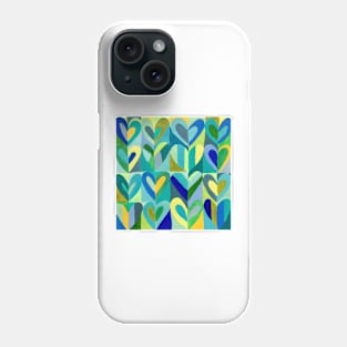 Blue Hearts Phone Case