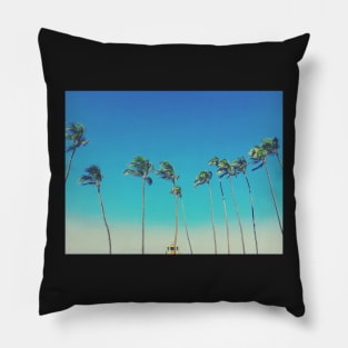 Baldwin Palms and Lifeguard Stand Pillow