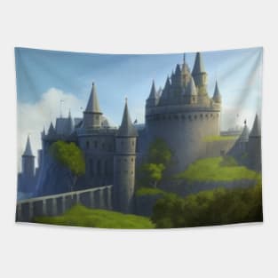 Medieval fantasy castle hecho por I.A. Tapestry