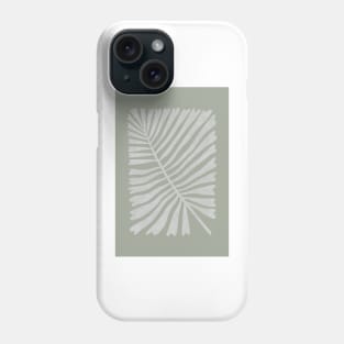 Wild fern leaf in sage green Phone Case