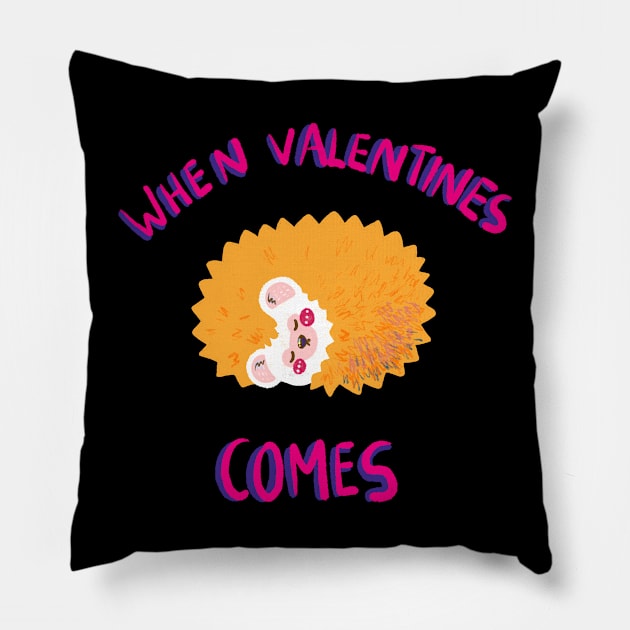 When valentines comes Pillow by Iniistudio