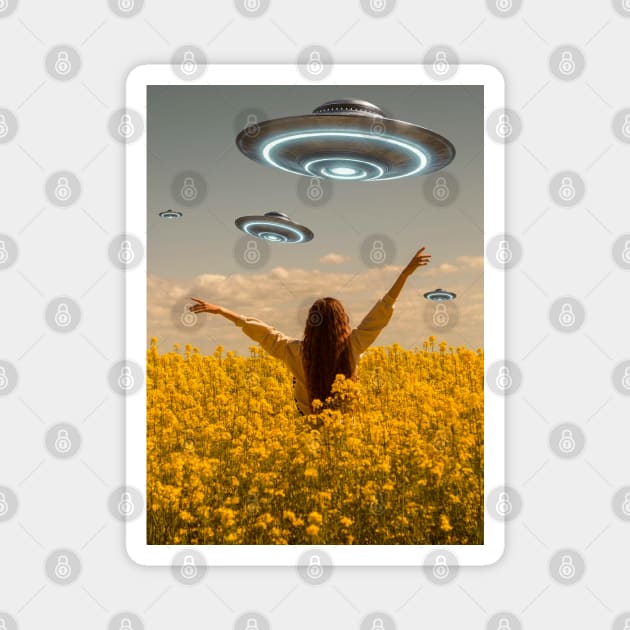 Welcome UFOs Magnet by Megadorim