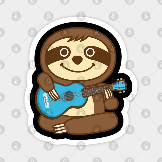 Sloth Ukulele Magnet by Plushism