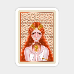 Virgo Carnelian Magnet