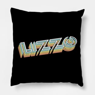 Lizzo Retro Typography Faded Style Pillow