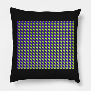 Blue and Green Geometric Pattern Pillow