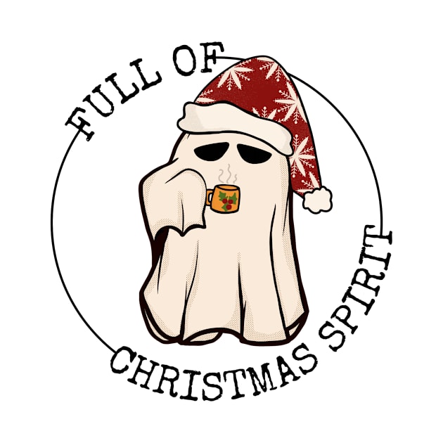 Full of Christmas Spirit Spooky Holiday Tee by Funny Little Flower