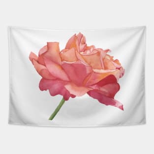 Dynasty Rose, floral watercolor painting Tapestry