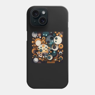 Circles ! overlapping earth colors in abstract form of polka dots design Phone Case