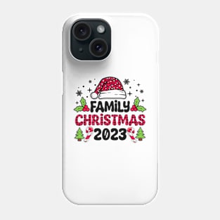 Family Christmas 2023 Red Plaid Family Matching Pajama Xmas Phone Case