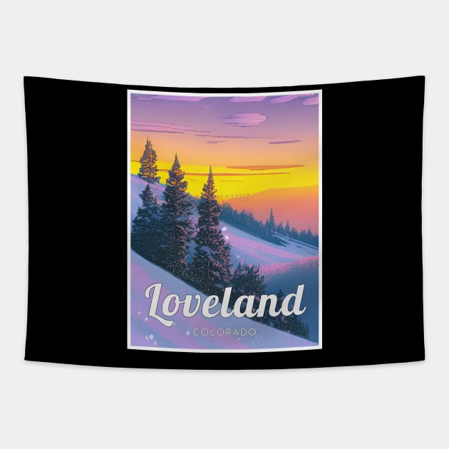 Loveland ski - Colorado usa Tapestry by UbunTo