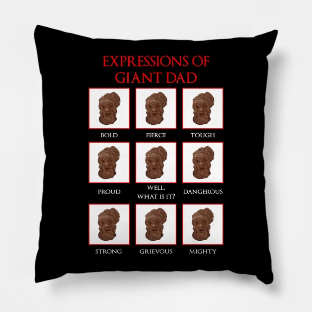 Expressions of Giant Dad Pillow by DigitalCleo