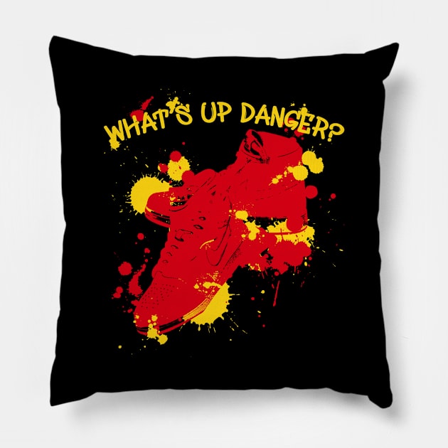 What's Up Danger? Pillow by NinjaKlee