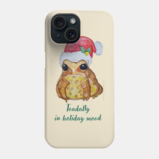 Christmas Frog in holiday mood Phone Case by varangyosreka