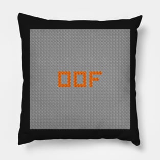 OOF Lava Letters in Stone Blocks - Deep Tileable Pillow