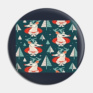 Reindeer Christmas Pin