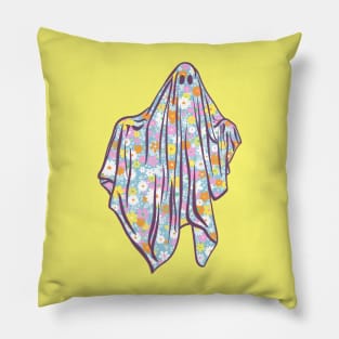 Retro Flower Groovy Ghost Pillow