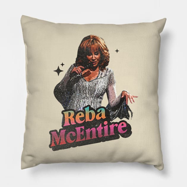 Reba McEntire // 90s Retro Classic Design Pillow by Chicken Allergic