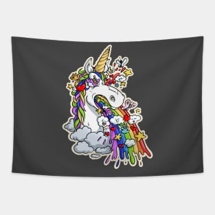 Unicorn - little colorful vomit Tapestry