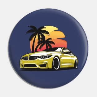 Yellow F82 M4 Coupe Sunset Pin