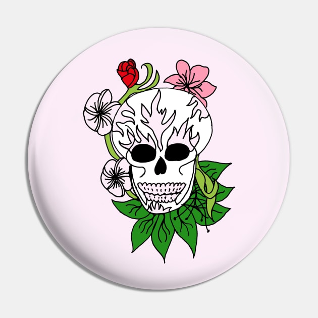 Sugar Skull - Spring Pin by Unravel_Unwind