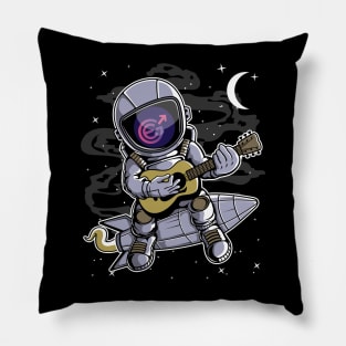 Astronaut Guitar Evergrow EGC Coin To The Moon Crypto Token Cryptocurrency Blockchain Wallet Birthday Gift For Men Women Kids Pillow