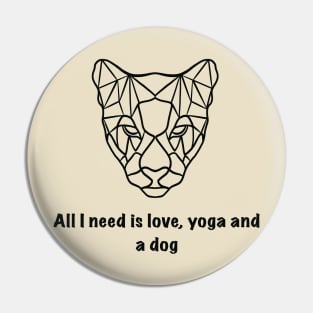 All I need is love yoga and a dog illustration Pin