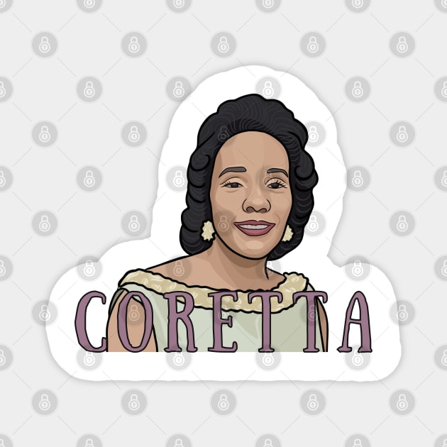 Coretta Scott King Portrait Magnet by History Tees