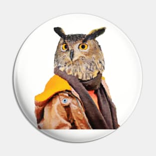 Owl Portrait Pin