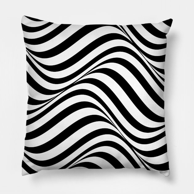 Abstract Art Black White Pillow by Tshirtstory