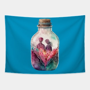 Bottle Couple Tapestry