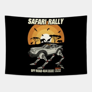 AutoBeast Porsche Safari Rally Tapestry