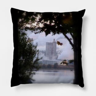 foggy sunrise over the Columbia River 5 Pillow